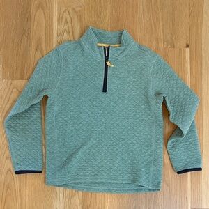 JCrew Crewcuts Green Quilted Quarter-Zip - 100% Cotton - Large (10-12)